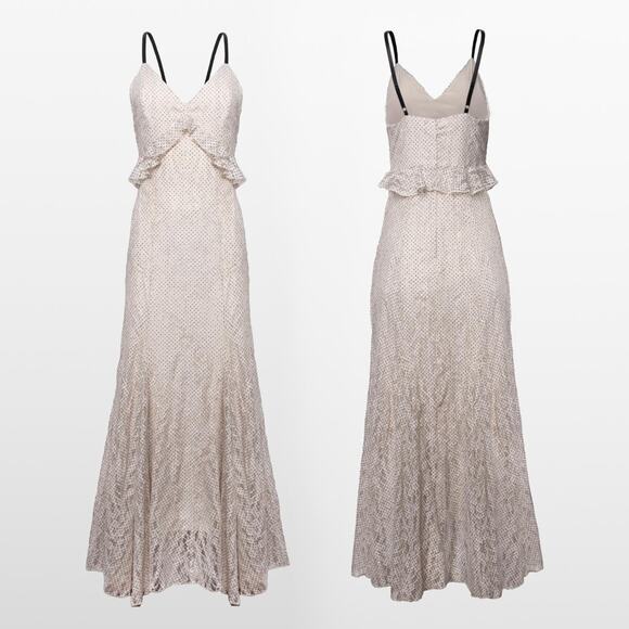 Steve Madden Polka Dot Lace Maxi Dress - Picture 1 of 3